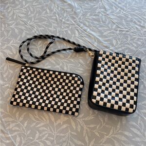 Universal Thread Checkered Crossbody Bag and Pouch Set